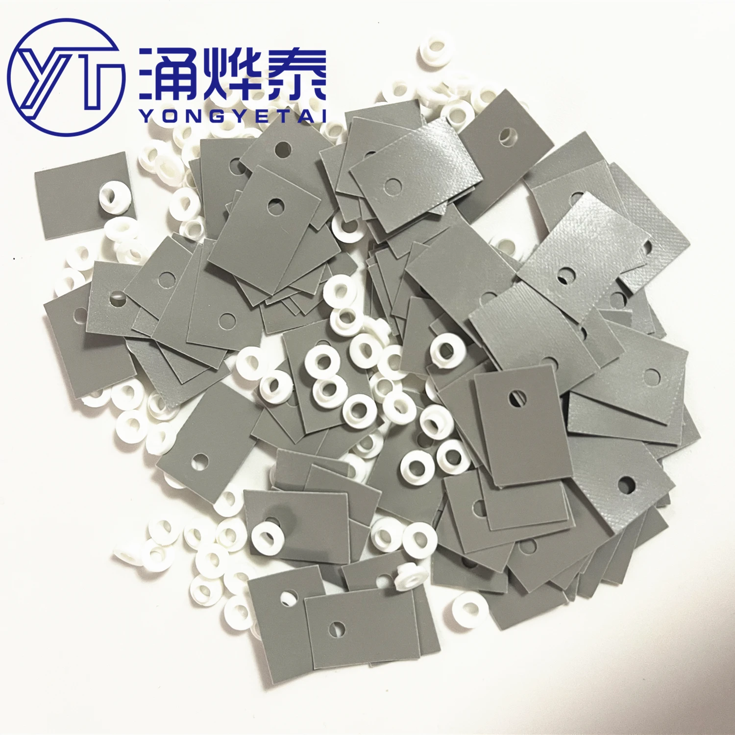 YYT 100 Peças de Anilhas Plásticas Isolantes para Transistores TO-220 + 100 Peças de Tiras de Silicone Isoladas para Componentes Eletrônicos