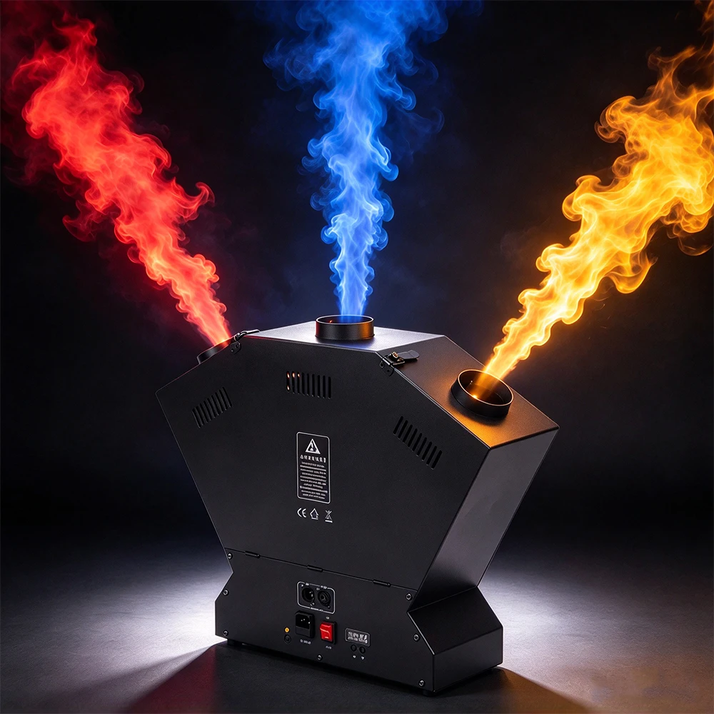 Fan Shape DJ  Equipment Fire Thrower 3 Head Stage Flame Projector DMX Flame Jet Effect Machine for Club Concert Wedding Event