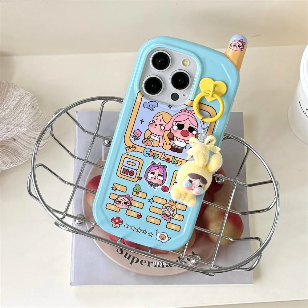 

Funny cartoon silicone phone case for iPhone 12 13 14 15 Pro 16 promax 13 Pro 15 cover with cute plush charm shockproof cover