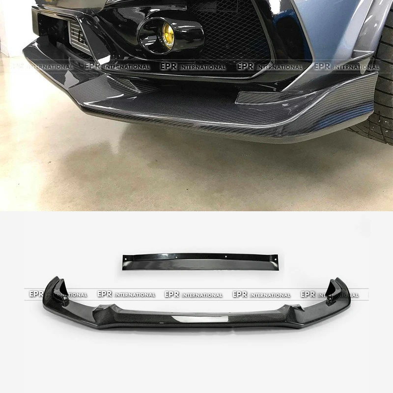 

For VRS AR2 Style Front Lip Splitter Kit (2PCS) for 2017-2023 Honda Civic Type R FK8 Includes Intercooler Shroud