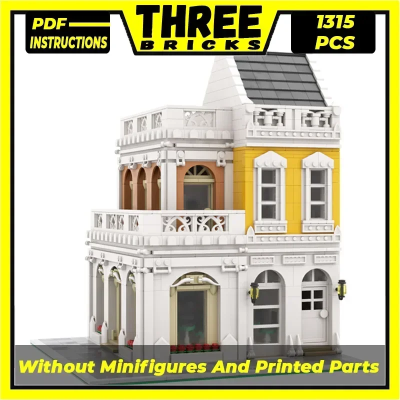 Moc Building Bricks Street View Model Dentist And Coffee Shop Technology Modular Blocks Gift Toys For Children DIY Sets Assembly