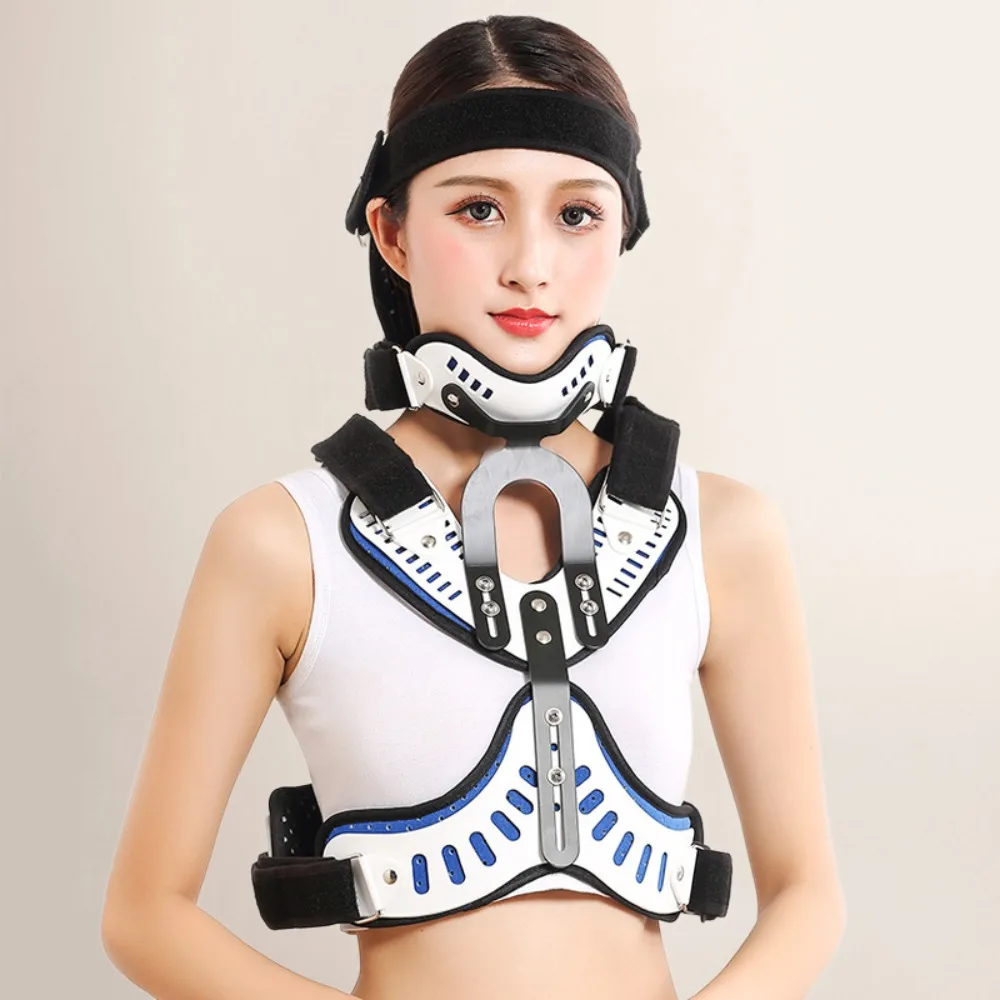 

Cervical Thoracic Orthosis Adjuatable Head Neck Chest Fixed Brace Traction Device Detachable Clean Comforable Breathable