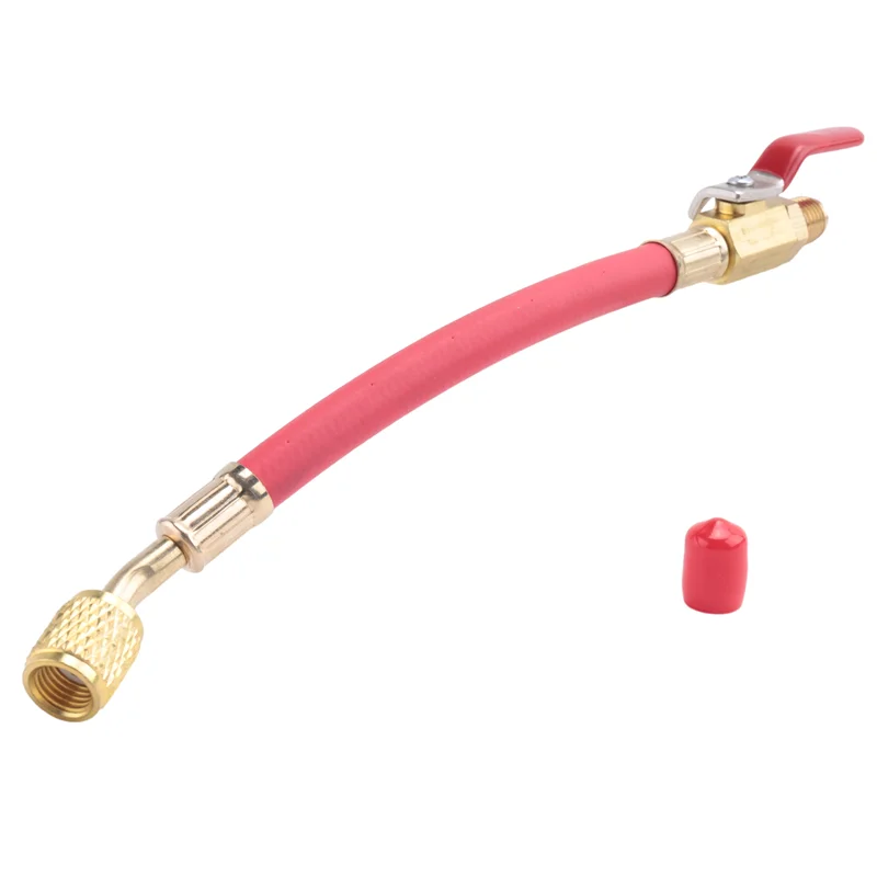R134A R410 R22 HBV-B01 PSI مجموعة قياس متعددة A/C خرطوم شحن التبريد خراطيم التبريد HVAC مع ملحقات صمام الكرة #6