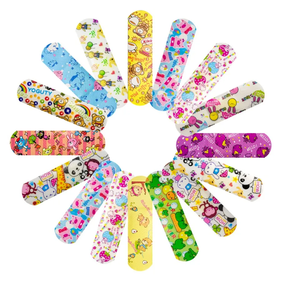 Cartoon Animal Pattern Waterproof Hemostasis Kids Band Aid Stickers Adhesive Bandage Wound Strips Plasters for Children