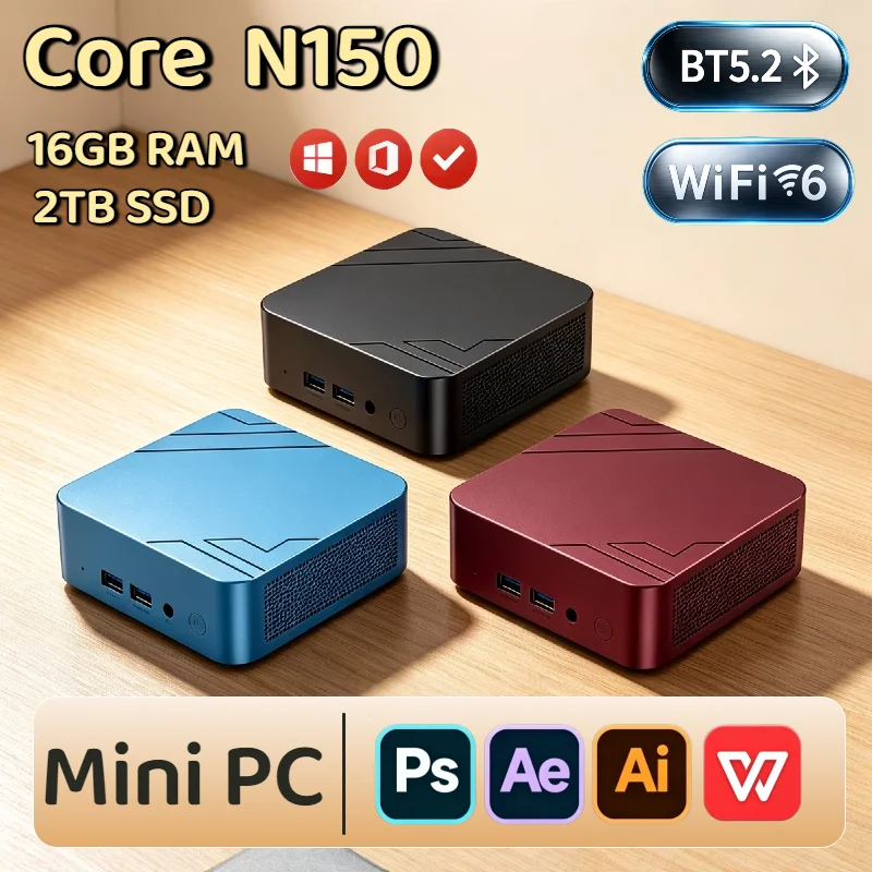 インテル-core-n150-ミニデスクトップ-16gb-ram-2tb-nvme-ssd-トリプル4k出力-wifi6-bt52-効率的な冷却-リモートホームオフィス-pro-max