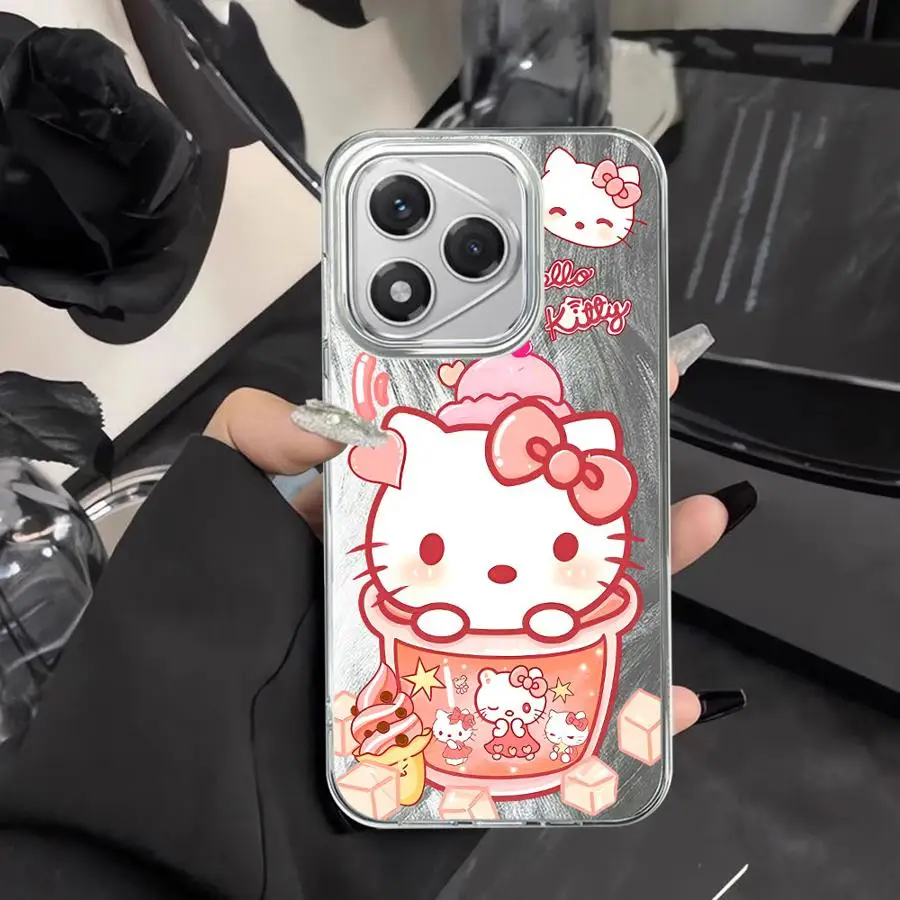Phone Case for Honor 200 Pro X9b X7b 200 400 Lite X9c X8c X8b X9a X8a Black Soft Shell Cartoon Sanrio Hello Kitty