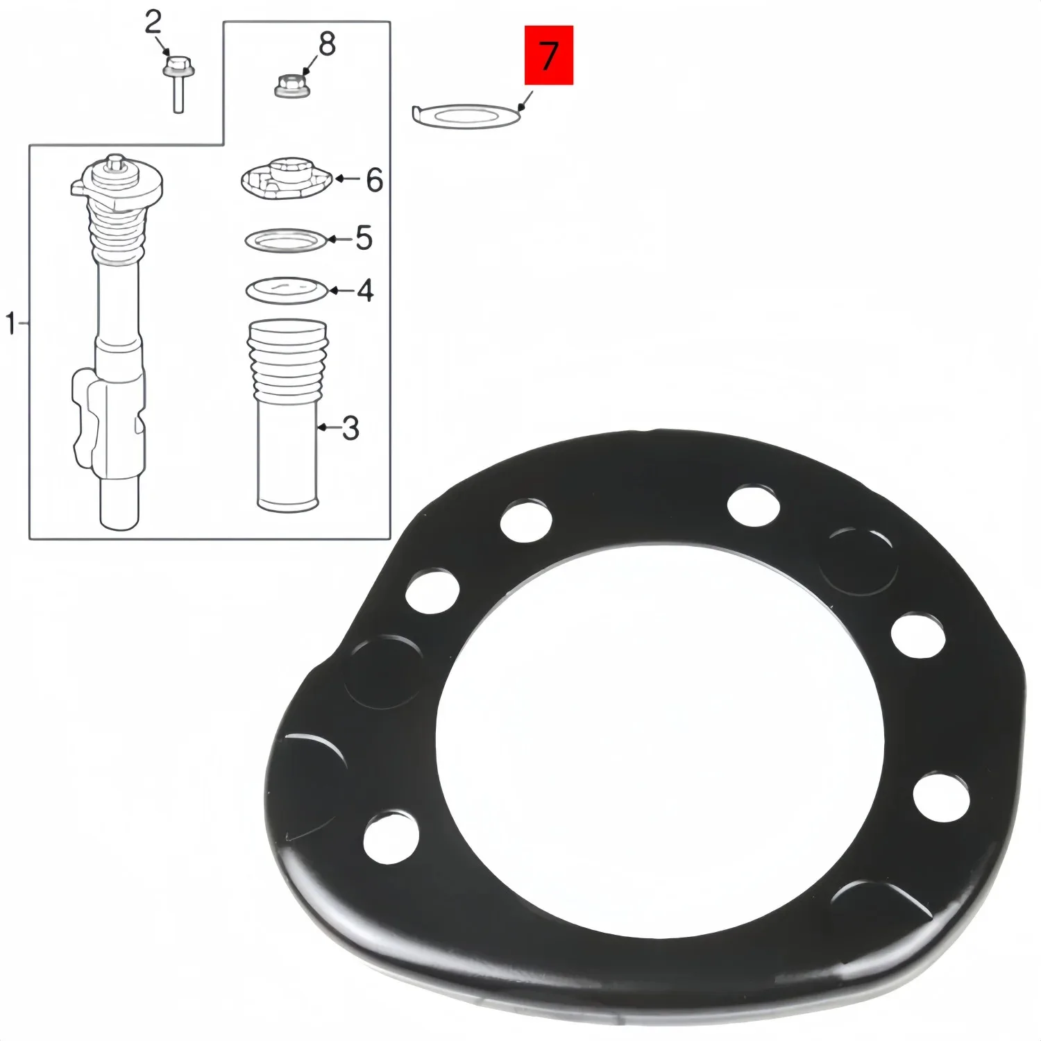 إيقاف الجزء السفلي والعلوي للغسالة ممتص الصدمات لمرسيدس سبرينتر W906 1500 2500 3500 9063230232 906323 01 32 906 325 03 00 #5