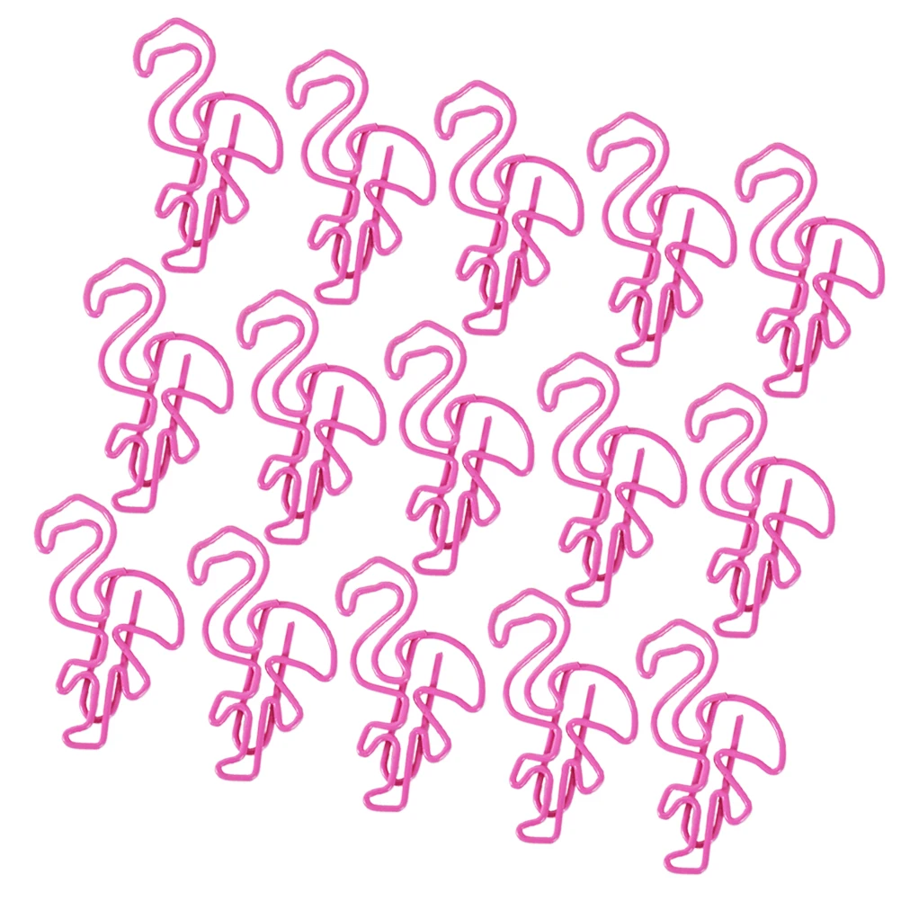 

50 Pcs Book Marks for Flamingo Paper Clip Clips School Planner Flamingos Office
