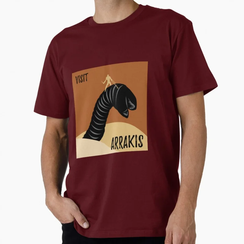 زيارة Arrakis Shai Hulud The Sandworm Dune 1103 خمر الخيال العلمي هدية تي شيرت كبير الحجم بلايز ريترو فيلم الجرافيك طباعة الملابس #3