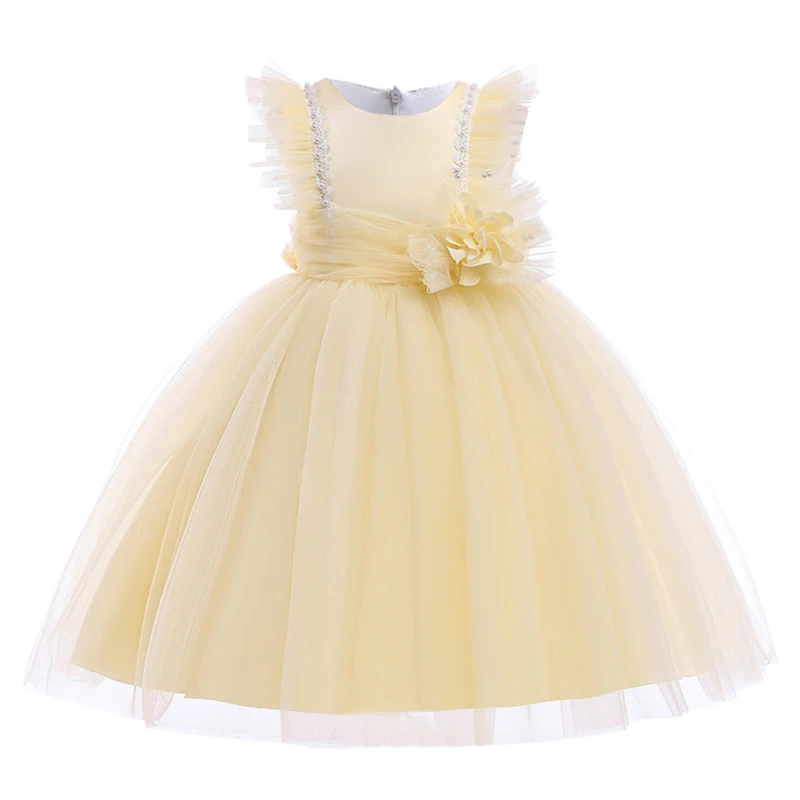 Kids Birthday Princess Dress For Girls Children Costume Flower Tulle Formal Bridesmaid Dresses Girl Party Wedding Prom Gown