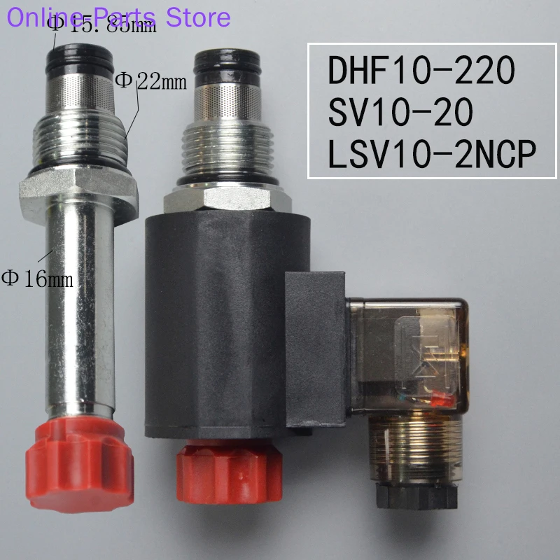 

Two-position Two Normally Closed DHF10-220 Solenoid Valve Threaded Cartridge Hydraulic Valve SV10-20 LSV10