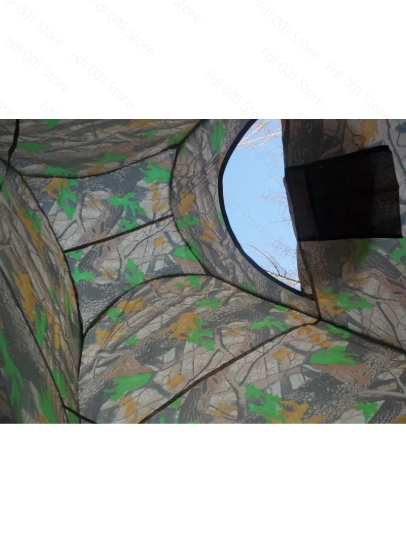 Thickened quick open windproof thermal insulation bath fishing rainproof camouflage bird watching bird shooting chicken tent