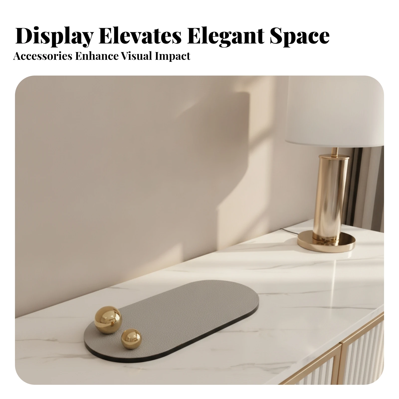 Oval Tray House Decoration Home Decor Item Display Tray Easy to Clean Matte Finish Dark Edge