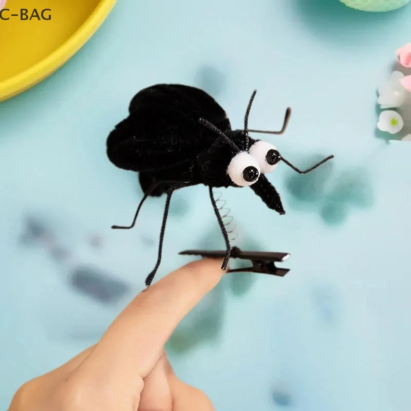 الكرتون مضحك البعوض مشبك شعر دبوس الشعر أفخم المشابك موضة الحشرات منقار البط كليب اكسسوارات أغطية الرأس هدية #2