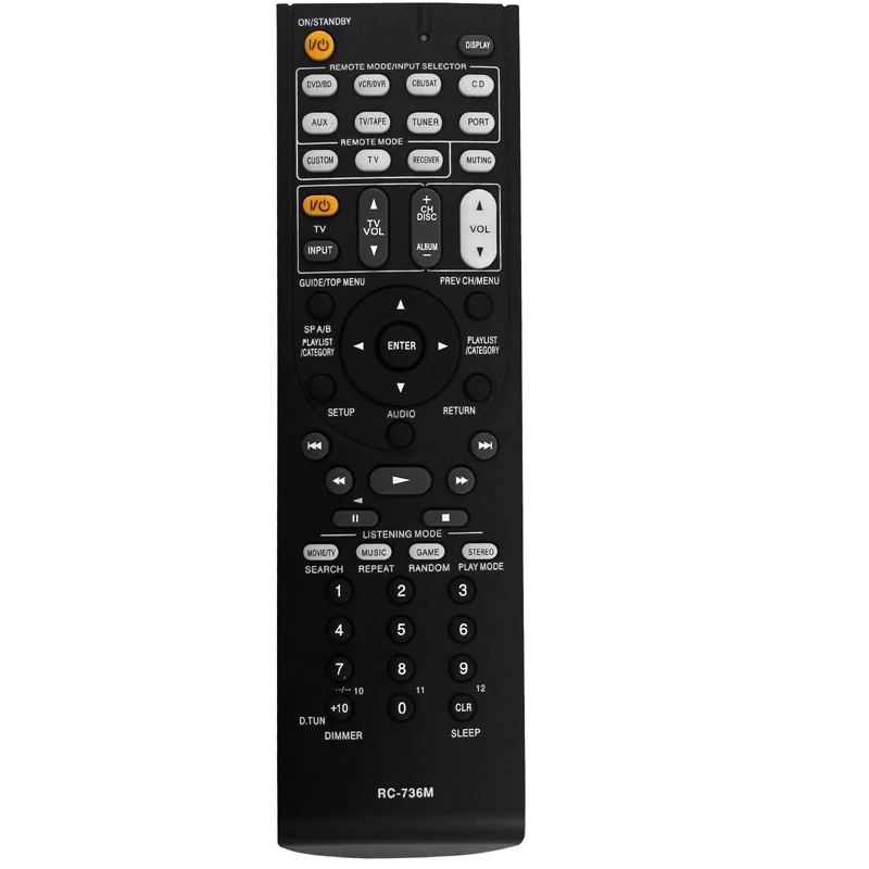 RC-736M Replace Remote For Onkyo Theater System HT-R570 HT-S5200 HT-S5200B HTP-570 SKF-570 LSKF-570R LSKR-570R SKB-570 Durable