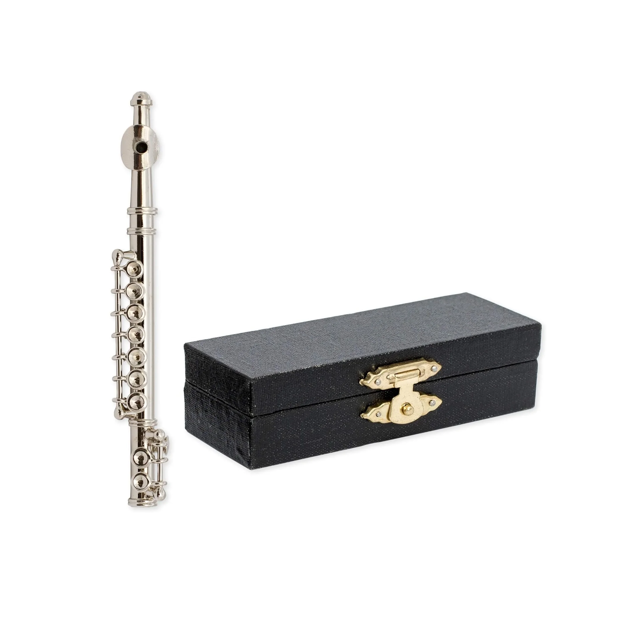 

wholesale supplier brass Gift Silver Flute Music Instrument Miniature with Lined Case Size 3 in bulk best manufacturer