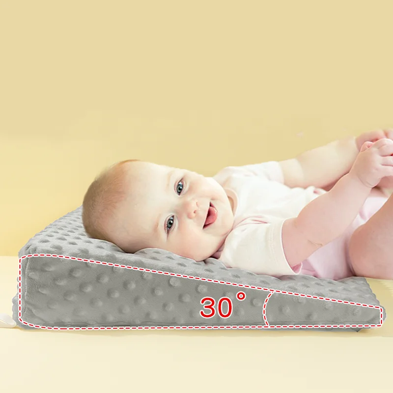 0-6 Months Newborn Bean Bean Velet Soft Pillow Infant Nursing Slope Cushion Baby Essential Anti-choking Milk Feeding Artifact