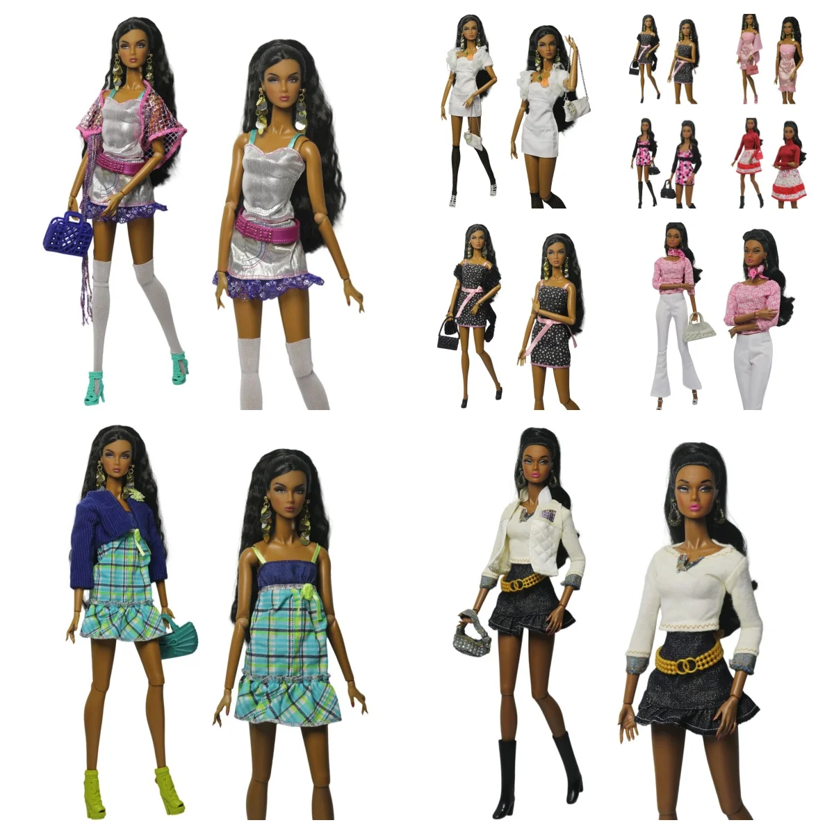 Image of 1 Set Puppenkleidung im Maßstab 1:6, Kleid-Outfit für 11,5 Zoll (30 cm) große Puppen, viele Stile zur Auswahl, Geschenke für Mädchen, Puppenzubehör # 37
