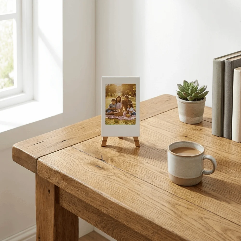 Plastic 3D Printed Mini Photo Frame Minimalist Decorative Photo Display Holders Postcard Display Rack Living Room