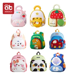 AIBEDILA Hot Children Backpacks 3D Tiger Design Girl Boys School Bags Toddler Kids Neoprene Schoolbag Kindergarten Cartoon Pouch
