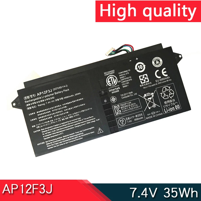 НОВЫЙ AP12F3J 7,4 В 35 Втч аккумулятор для ноутбука Acer Aspire S7 S7-391 Series Ultrabook 13,3 дюйма 2ICP3/65/114-2