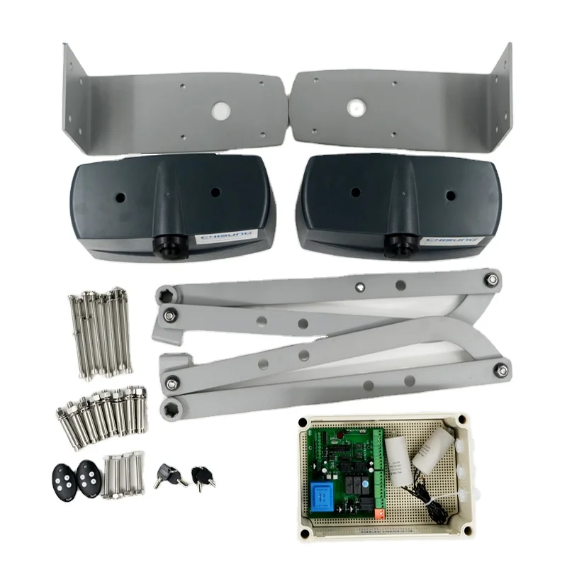 Heavy Duty 500kg * 2 Remote Control Curved Arm Automatic Swing Door Opener Articulated Arm Gate Operator