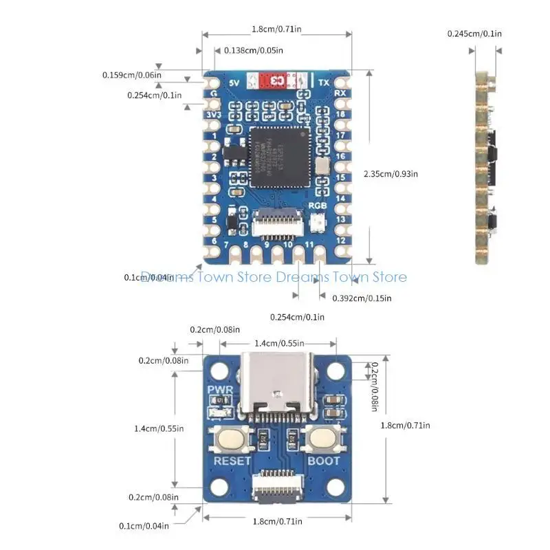 HX6A ESP32 Tiny Feature Rich Development Board 240MHz ESP32-S3FH4R2 ควบคุมอุปกรณ์ต่อพ่วงหลายตัวพลังงานต่ำ