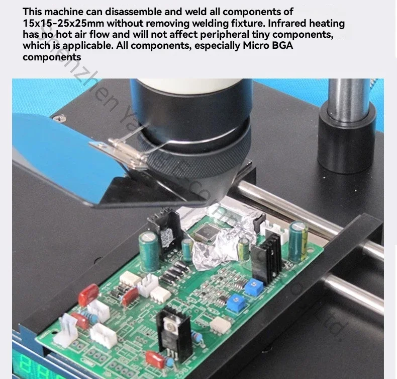 

1pc 120x120mm Electric Infrared BGA Rework Station for Small Electronic Device Motherboard Repair, Testing, and Desoldering
