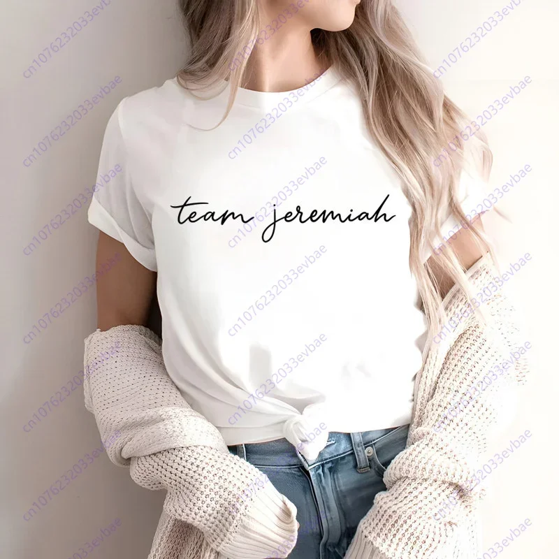 Abbigliamento da donna con stampa casual da donna T-shirt da donna di alta moda a maniche corte della squadra Jeremiah