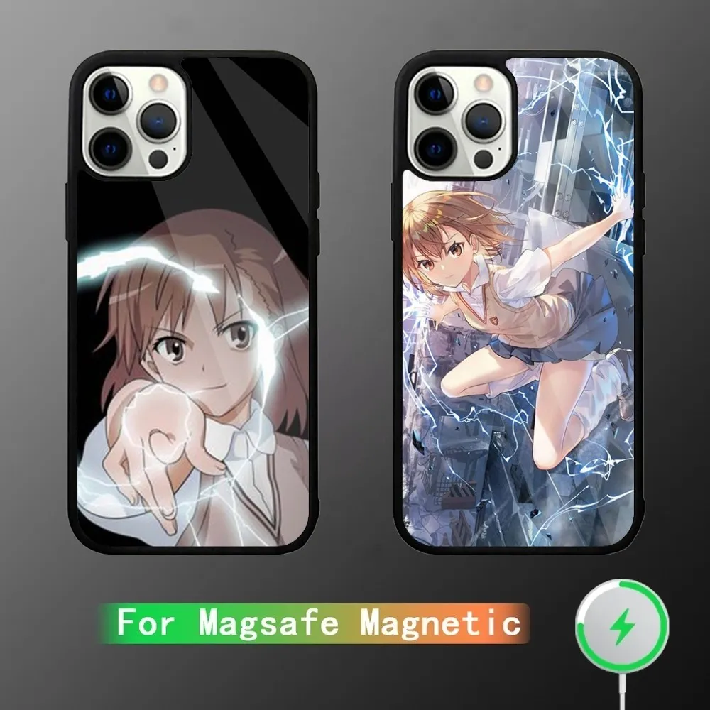 M-Misaka Mikoto Cute Anime Phone Case For iPhone 15,14,13,12,11,Plus,Pro,Max Mini Magsafe Magnetic Wireless Charging