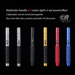 YQ RGB Lightsaber 100cm 11 Colors Metal Color Sound-Emitting Laser Sword Cosplay Toys For Boys Tool High-Quality Pixel Saber
