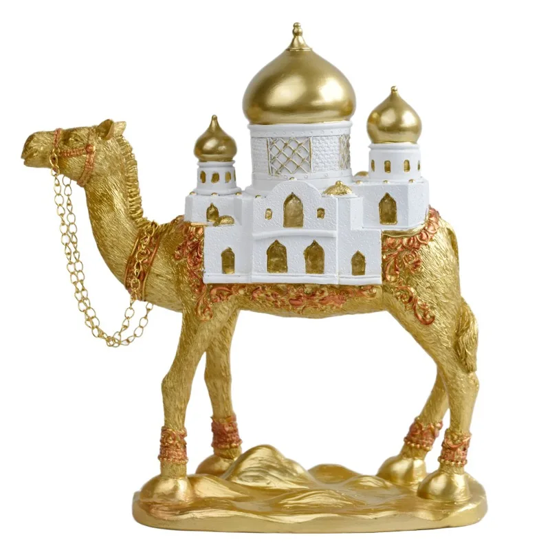 Luxury Classical Middle East Camel Statue Resin Craft Ornament Home Office Living Room Decoration Sculpture