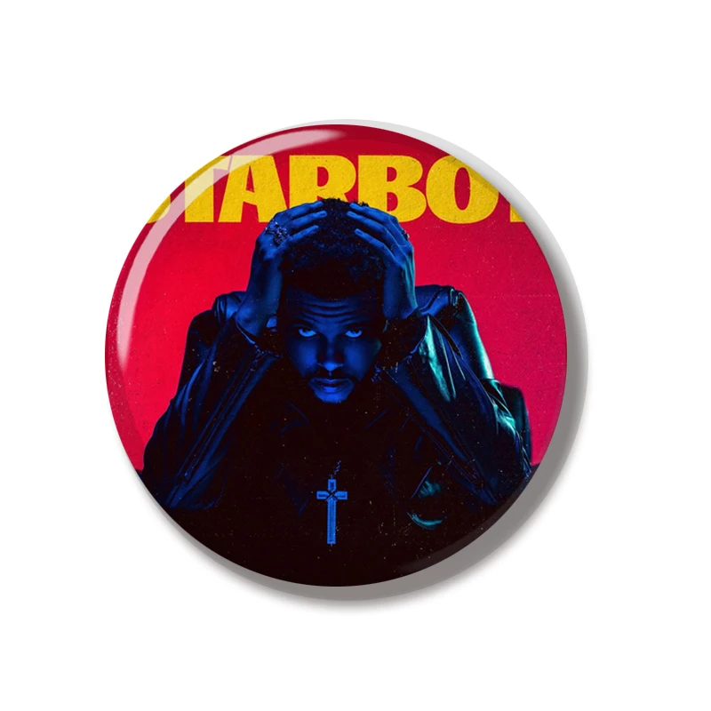 44MM The Weeknd XO Trilogy Starboy After Hours Album Cover Pin Soft Button Pin Jewelry Creative Badge Bag Backpack Decoration
