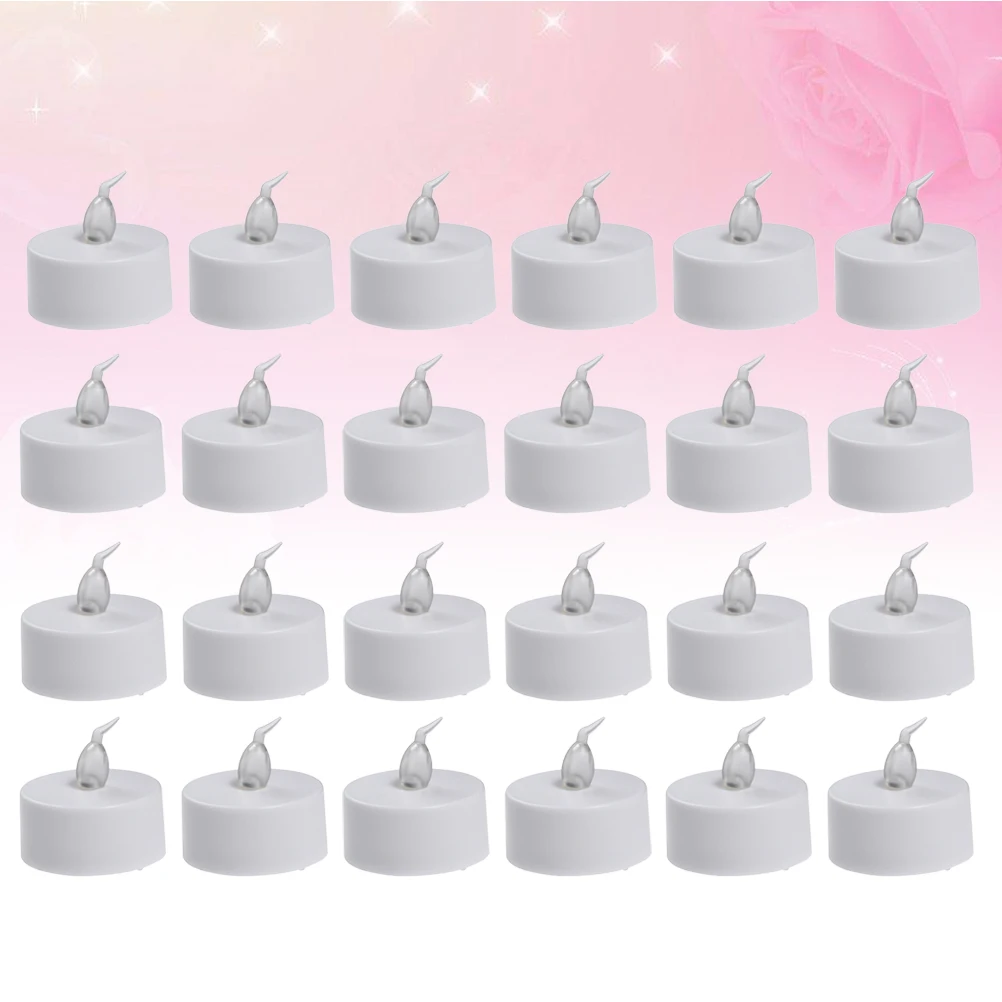 

48 Pcs LED Electronic Candles Flameless Lights Decorative Party Christmas Valentine Realistic Small Lamp White