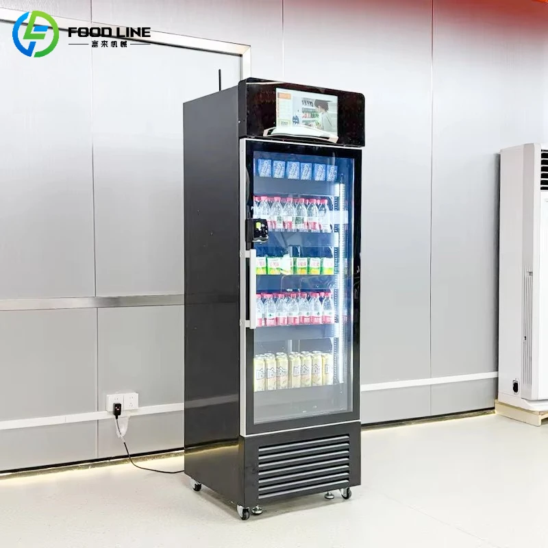 Customized 24 Hours AI Visual Technology Service Smart Fridge Vending Verkaufsautomat with Cooling System