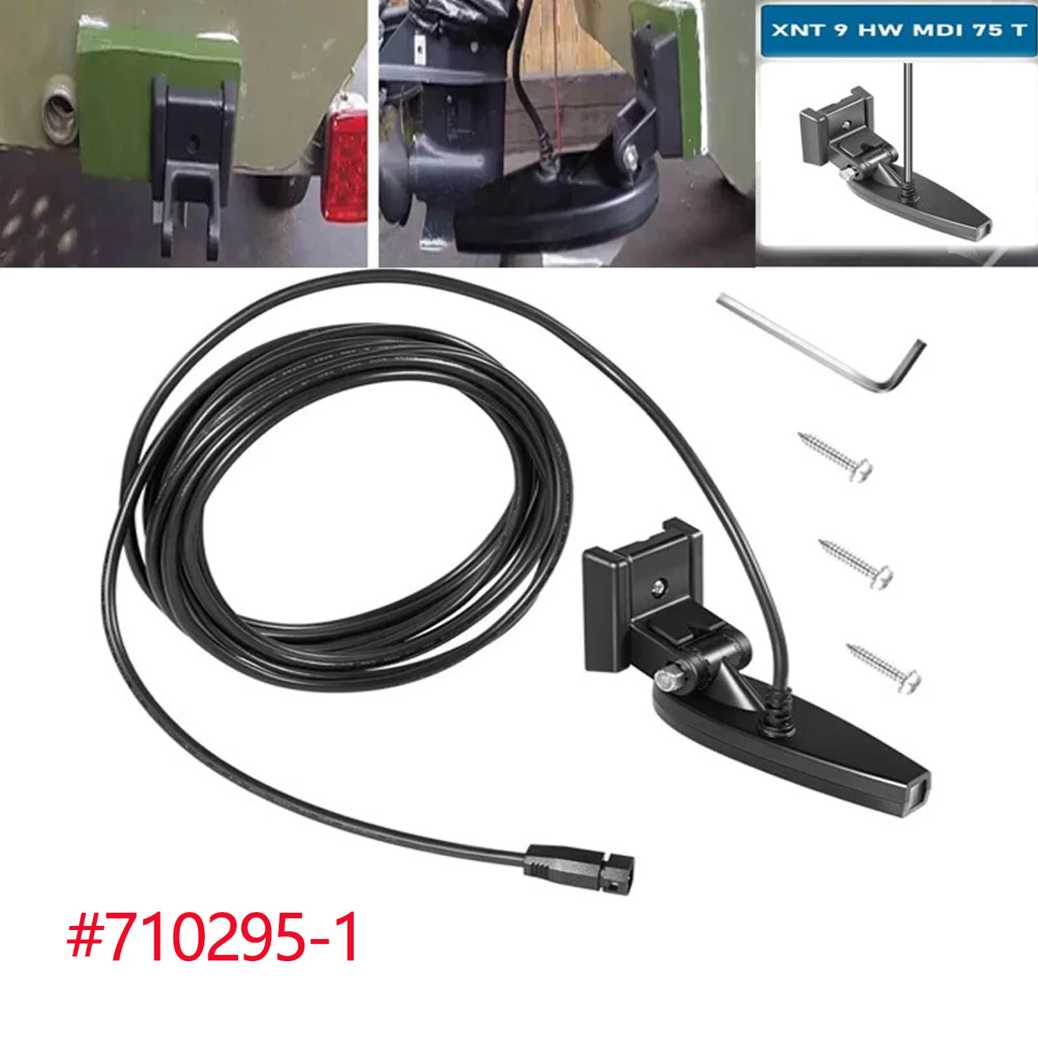 

Upgrade 710295-1 XNT 9 HW MDI 75 T Transom Transducer Fits for Humminbird Helix 7/8 (MEGA Down Imaging) Dual Spectrum Chirp