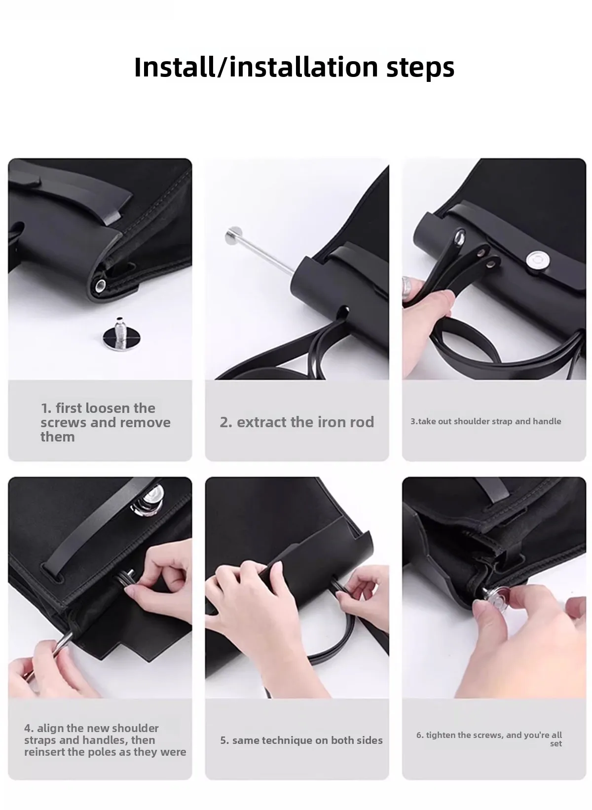 Cowhide Bag Handle For Herbag Mini Shoulder Strap Leather Bag Belt Short Bag Strap Handbag Durable Bag Replacement Accessories