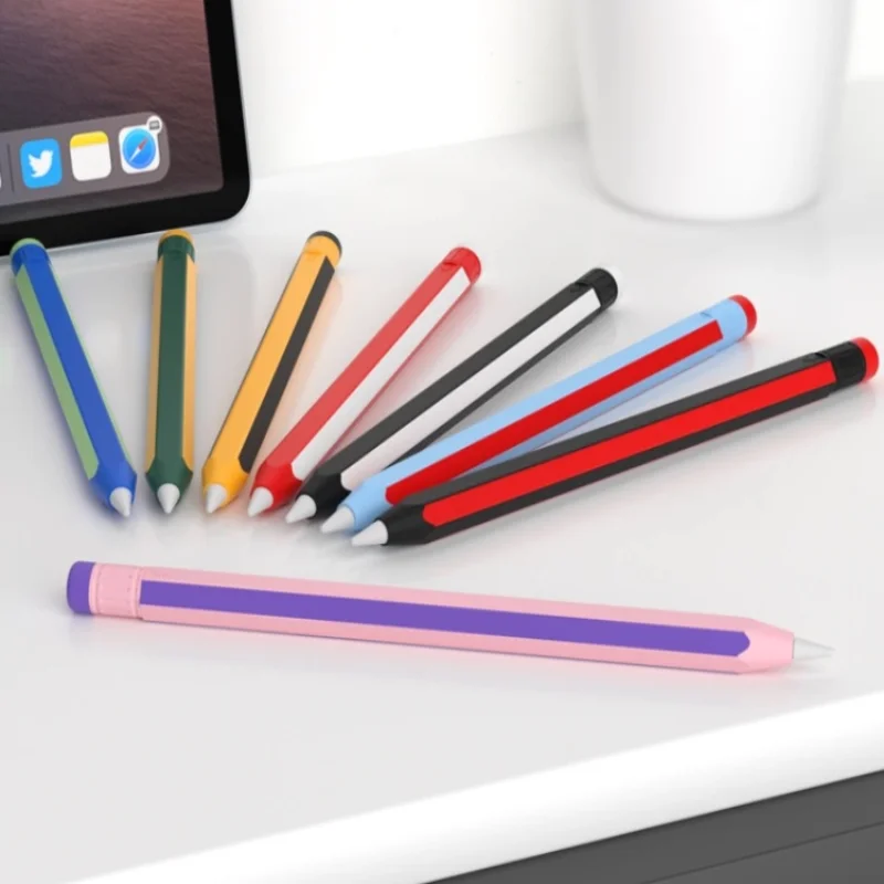 Pencil Case for Apple Pencil 2nd Generation Or Pencil Pro Tablet Stylus Protective Cover Soft Silicone Shockproof