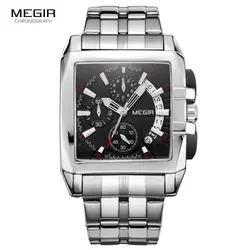 Megir New Business Men's Quartz Watches Fashion Brand Chronograph Wristwatch for Man Hot Hour for Male with Calendar 2018