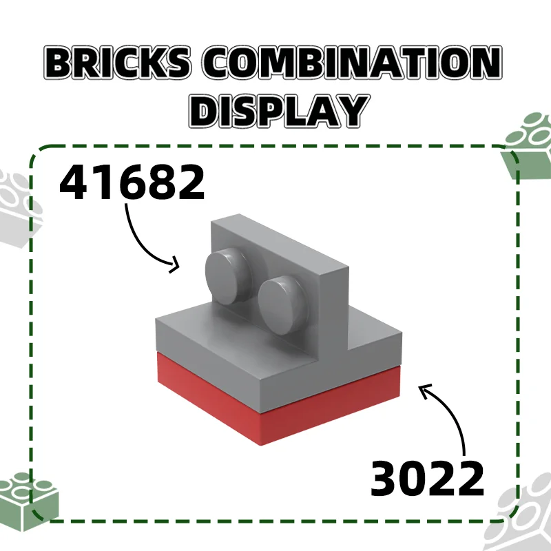 WANGE 118Pcs/Lot 41682 T-shaped 2-hole Building Blocks Moc Color Accessories Compatible with Brick DIY Spare Parts Toy Gift
