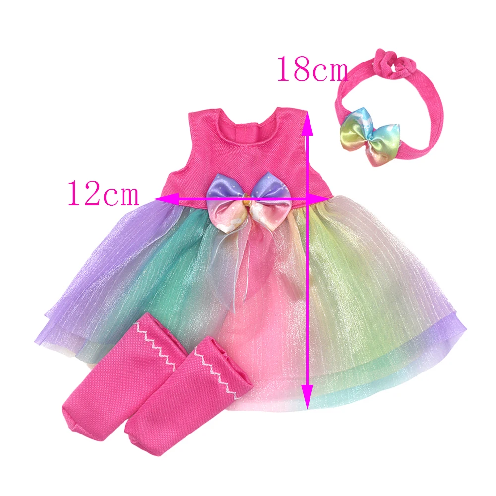 

Fits 35cm 14inch Born Doll mini Toys Doll Clothes Fashionable pink tulle dress