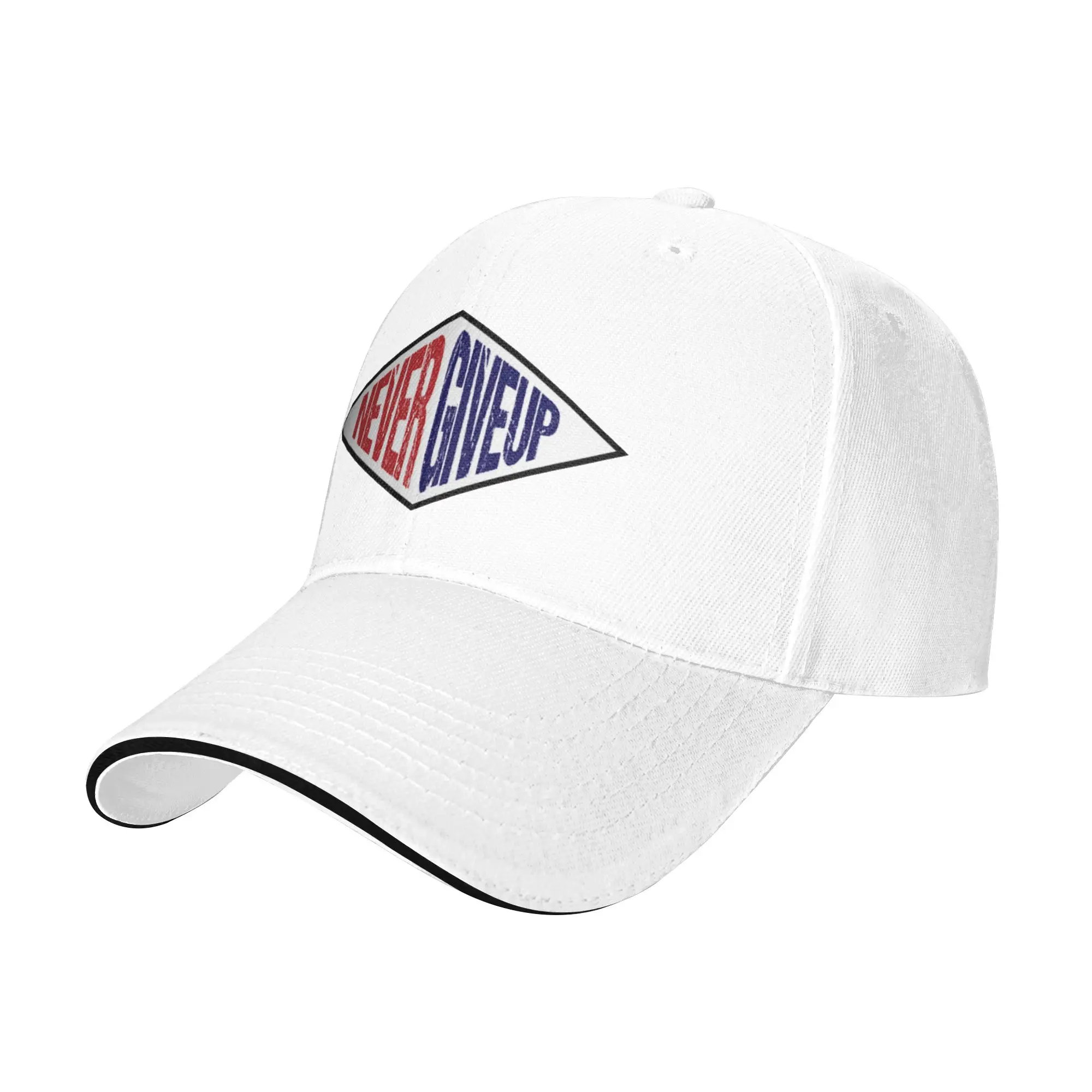 Never give up  Motivational quotes  positive words and inspirational sayings for encouraging to do the best A Baseball Cap Hat