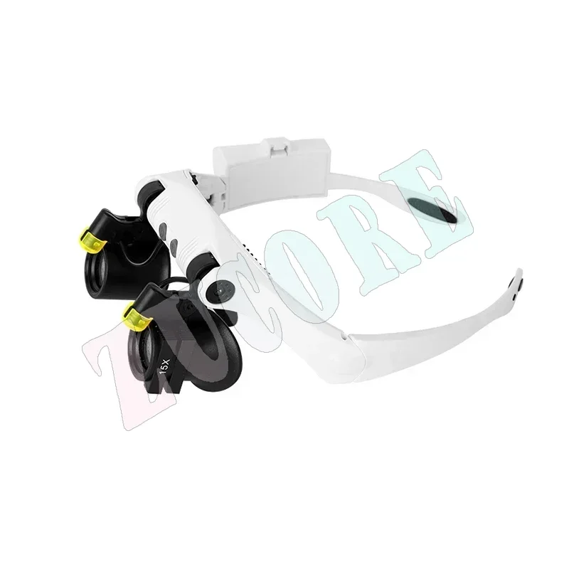 

Новые очки типа увеличительное стекло 25X со светом 10-кратные часы для мобильного телефона ювелирные изделия серебро идентификация теплый свет