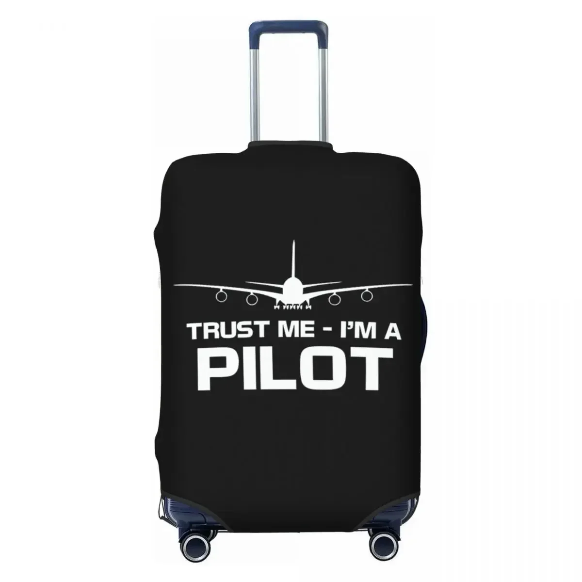 Trust Me IM A Pilot Luggage Cover Protector Funny Plane Flying Aeroplane Aviation Gift Travel Suitcase Covers for 18-32 Inch