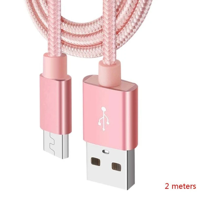 Android Charger Cable, 2 Meter Android Fast Charging Nylon Braided Universal Use Charger For Android Phones