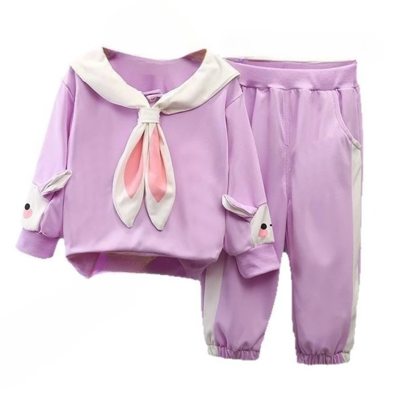 

New Spring Autumn Baby Clothes Children Girls Long Sleeved T-Shirt Pants 2Pcs/Sets Infant Fashion Casual Costume Kids Tracksuits