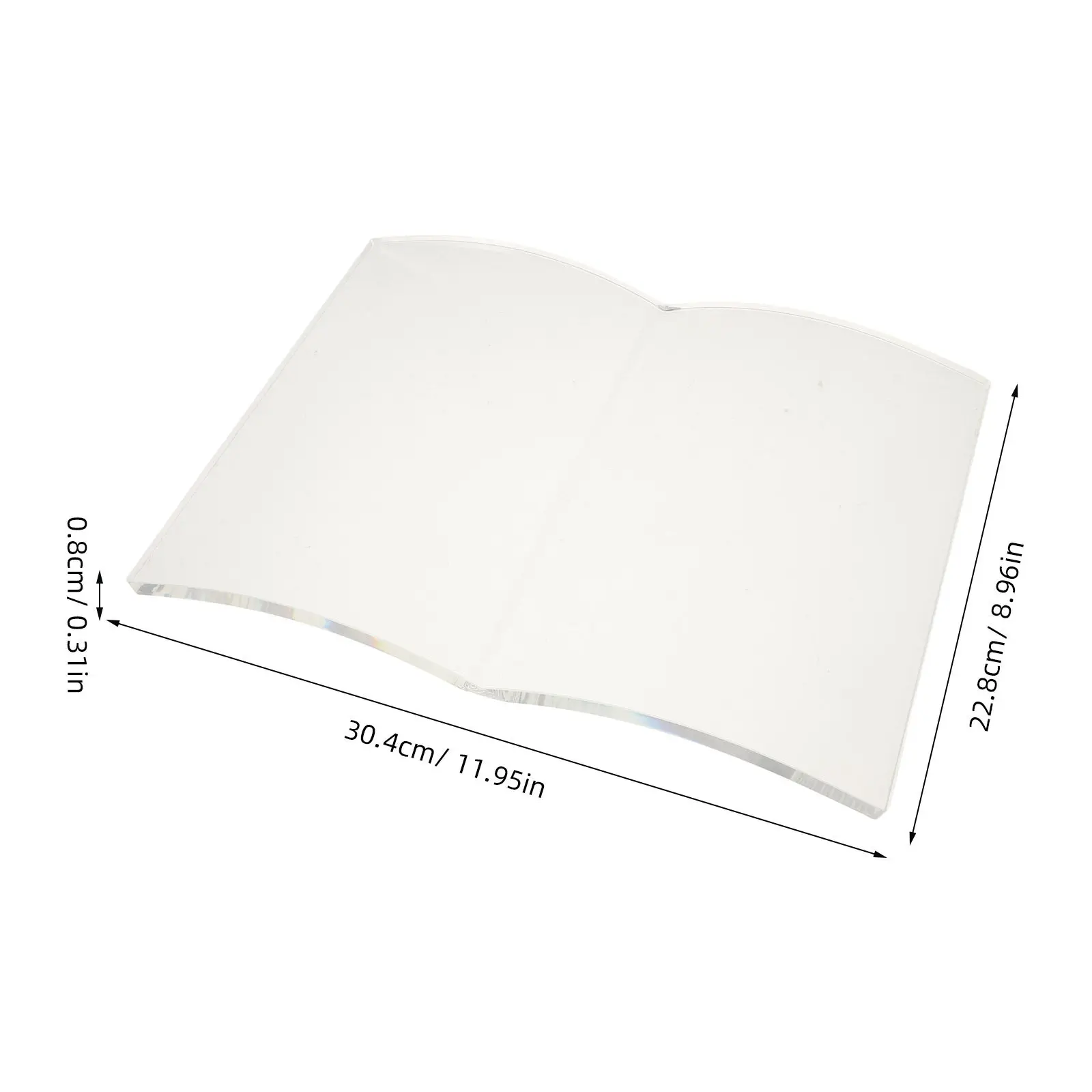 Clear Acrylic Book Weight 8Mm Fan Shaped Page Holder Book Opener for Hands-Free Reading Cookbooks Textbooks Sheet Music