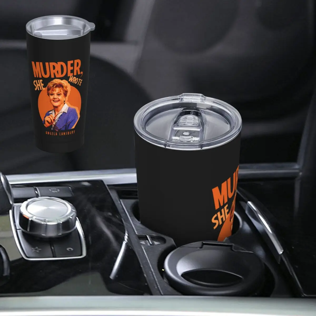 Murder She Wrote Stainless Steel Tumbler Vacuum Insulated Mug Thermal Cold Cup Straw With Lid 20oz