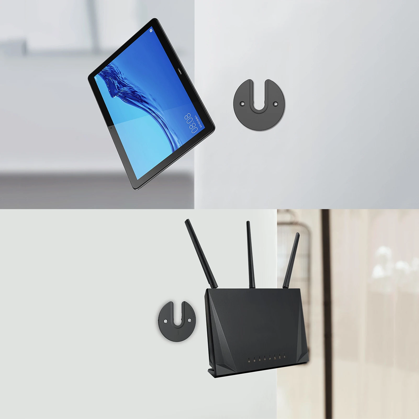2pcs Universal แท็บเล็ต Wall Mount ปรับ 90 องศาหมุนแล็ปท็อป Router Fit ForIMac/Kindle/e-Reader Bracket