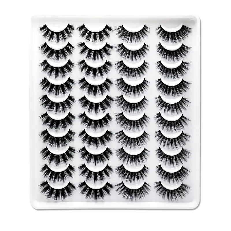 Mix and Match 20 pairs of 3 style Fluffy bushy artificial invisible natural False eyelashes extentions with cost effectiveness